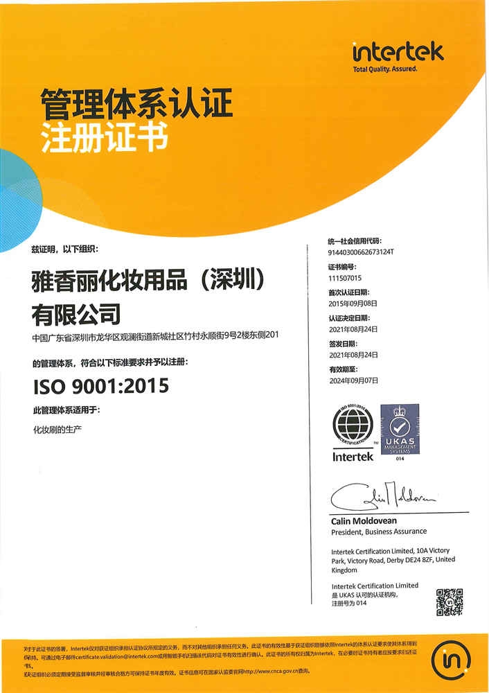 ISO9001：2015 中文